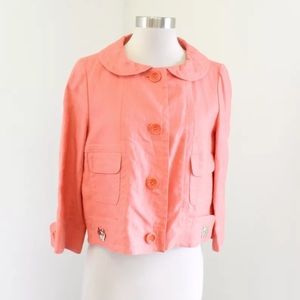 See by Chloe Peach Linen A-Line Jacket